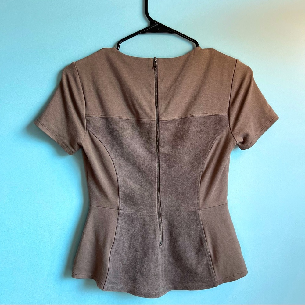 Olive Green Peplum Blouse XXS